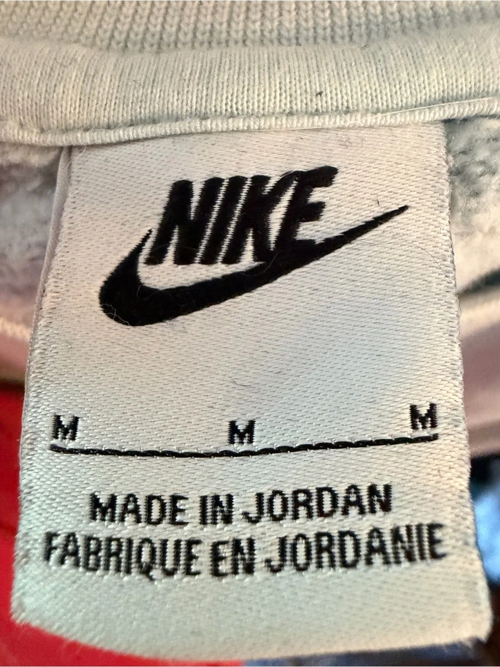 Nike Pale Blue Crewneck Sweatshirt with White Swoosh
